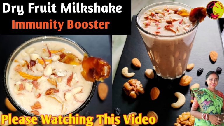 ড্রাই ফ্রুট মিল্কশেক|Dry Fruit Milkshake||Banana Dry Fruit Milkshake ||Easy & Healthy Protein shake