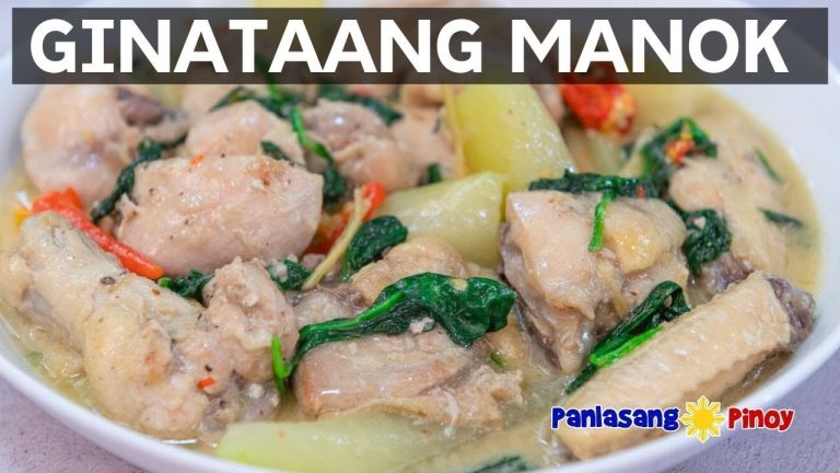 Ginataang Manok with Papaya (Chicken with Green Papaya Cooked in Coconut Milk)