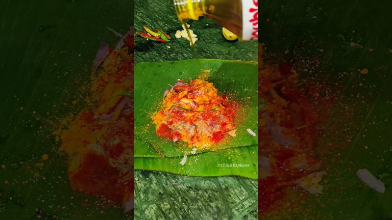 କଦଳି ପତ୍ର ରେ ମାଛ ଭଜା 🐠😋 Banana Leaf Fish Fry | #youtubeshorts #recipe #viral