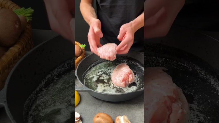 Pasta with Creamy Chicken Mushroom 🤍 #pasta