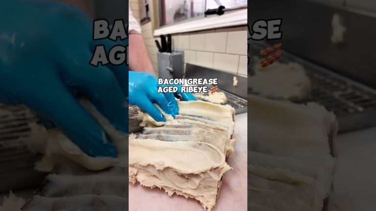 Bacon Fat Aged Ribeye 🥓 🥩 🤔 #steak #experiment