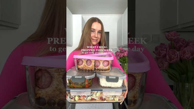 High-protein Meal Prep | 100G+ protein💪🏻 Link to recipes⬆️ #mealprep #highprotein #healthyrecipes