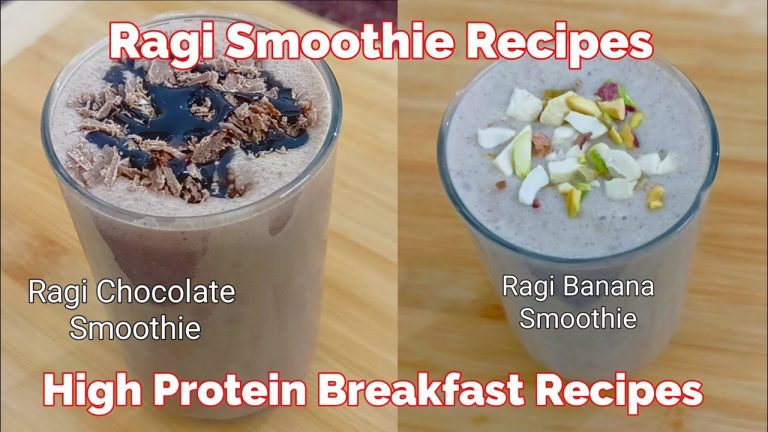 Ragi Smoothie Recipes For Breakfast l No Sugar Ragi Banana Smoothie l Ragi Chocolate Smoothie