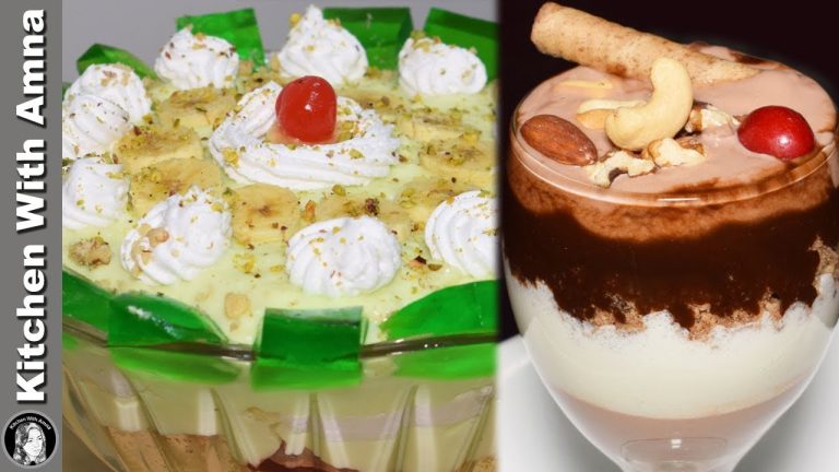 3 Ways Custard Trifle Recipes – Eid Special Dessert Recipes – Kitchen With Amna