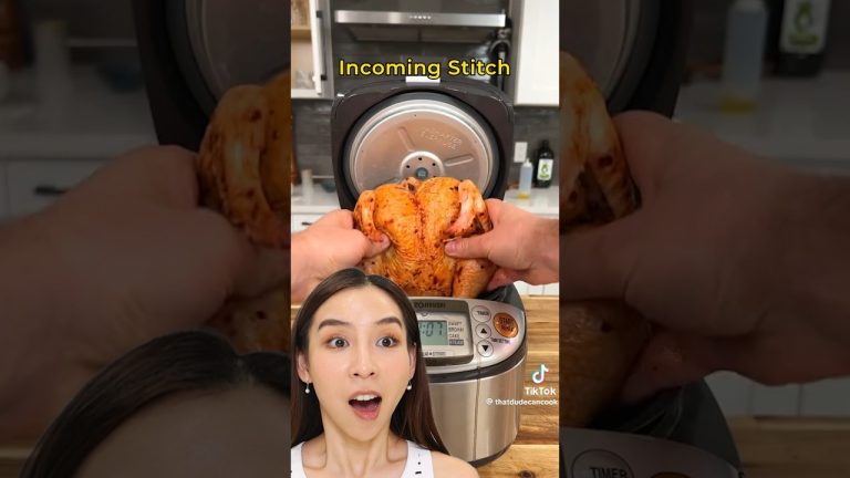 Cooking a whole chicken in a rice cooker! 🍗