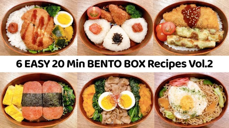 6 EASY 20 Min Japanese Lunch Box Recipes for Beginners Vol.2 – Ham & Cheese Cutlet Bento Box, etc.