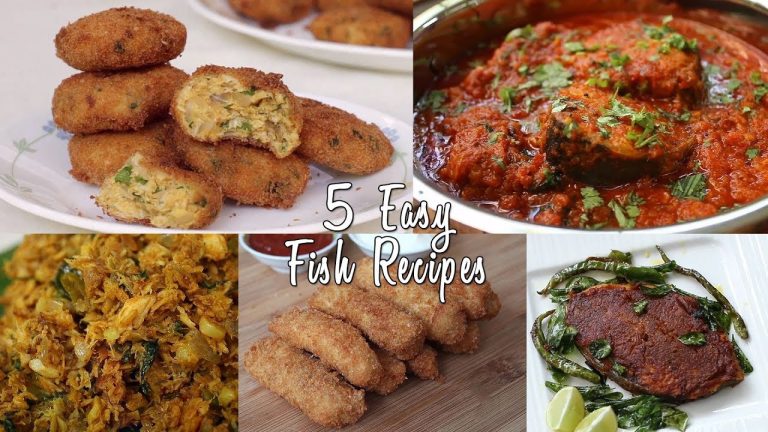 5 Easy Fish Recipes | Fish Curry | Cutlet | Spicy Fry | Fingers | Scrambled | Compilation
