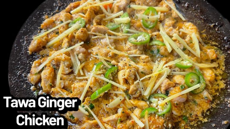 Restaurant style Tawa Ginger Chicken Recipe By cooking with sariya