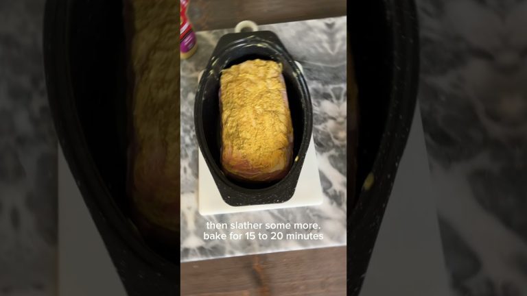 Easy dinner idea! Pork loin roast, salt, pepper & spicy brown mustard #easydinner