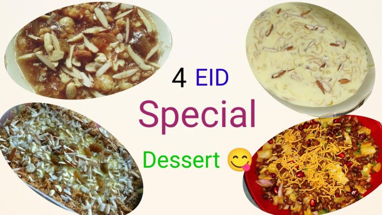 4 easy Desserts recipes | Arabian Dessert /Eid Pudding recipes / Eid Desserts recipes  |  Desserts