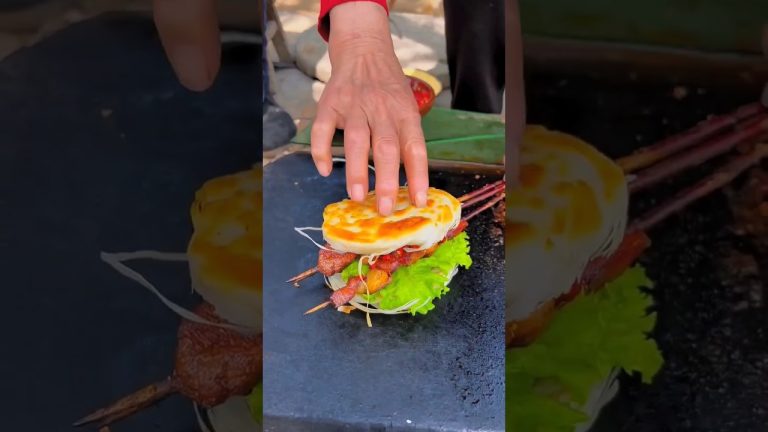 Chinese Burger Outdoor BBQ mutton skewers