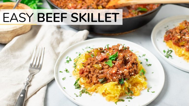 BEEF SKILLET | easy healthy dinner recipe