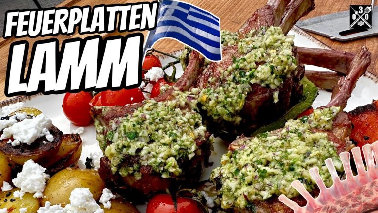 KNOBLAUCH-ÜBERDOSIS  Lammkarree vom Feuerplattengrill – 030 BBQ
