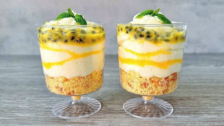 Passion Fruit Dessert Cups – No bake dessert. Easy and Yummy!