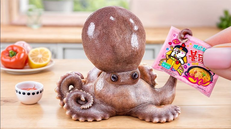 Best Of Seafood 😍 Tasty Miniature Korean Spicy Stir Fry Octopus Recipe