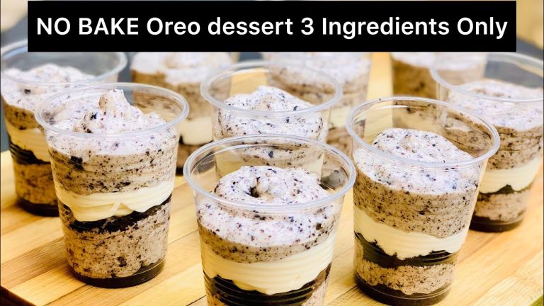 Oreo Dessert Recipe 3 INGREDIENTS ONLY – No bake Oreo dessert – Oreo Mousse Recipe