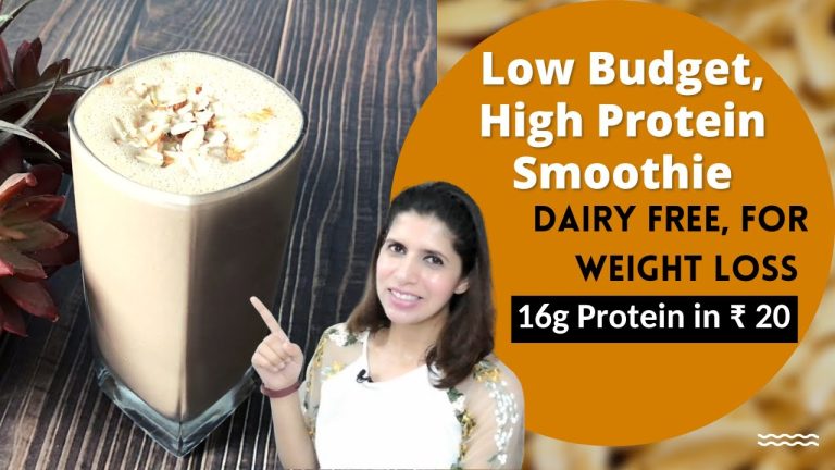 Low Budget High Protein Smoothie Recipe For Weight Loss | 16g of Quality Protein in ₹20 | Dairy free