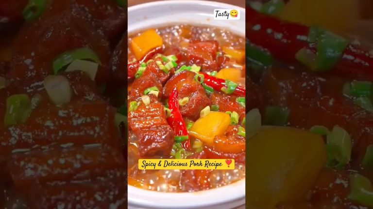 Spicy And Delicious Pork Meat Recipe #shorts