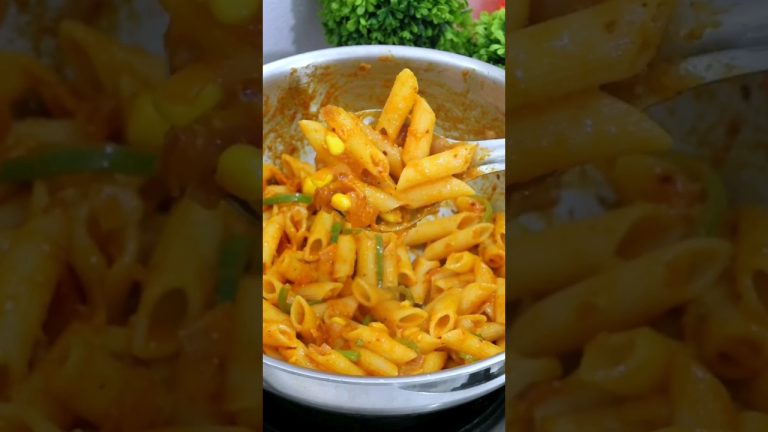 Red Sauce Pasta Recipe | How to make red sauce pasta #shorts #youtubeshorts #pasta