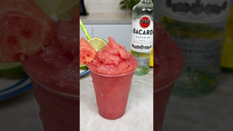 Watermelon strawberry daiquiri #cocktail #smoothie #watermelon #strawberry