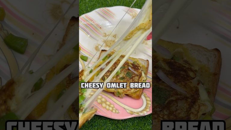 Savory Cheesy Omelette Bread Recipe #shortsfeed #trendingshorts