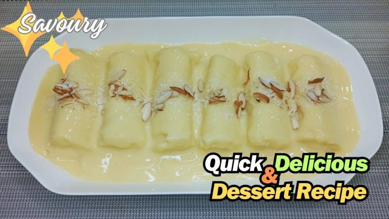 10 minute Dessert Recipe | Quick & Easy]| Bread Malai Rolls