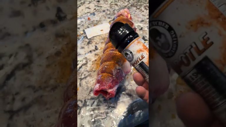 Flank roll seasoned with Chipotle and Black Blend! 🔥 #shorts