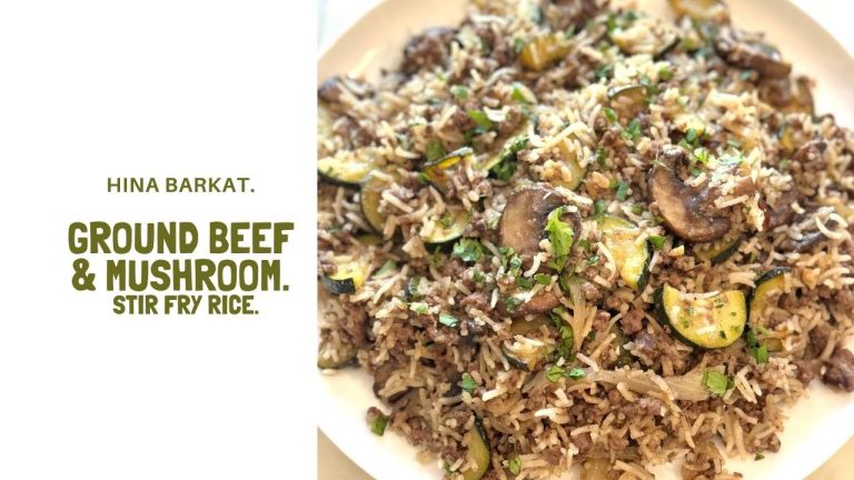 Ground Beef & Mushroom Stir Fry Rice | Stir Fry Rice | Pakistani Recipes | Hina Barkat.