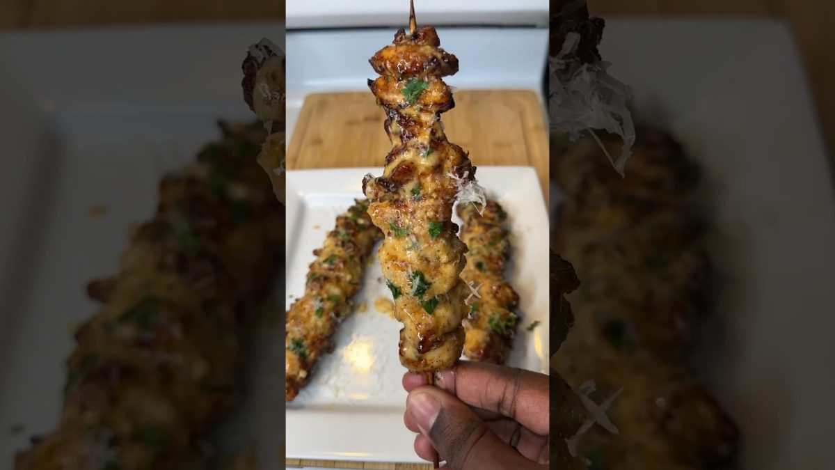 Garlic Parmesan Chicken Skewers