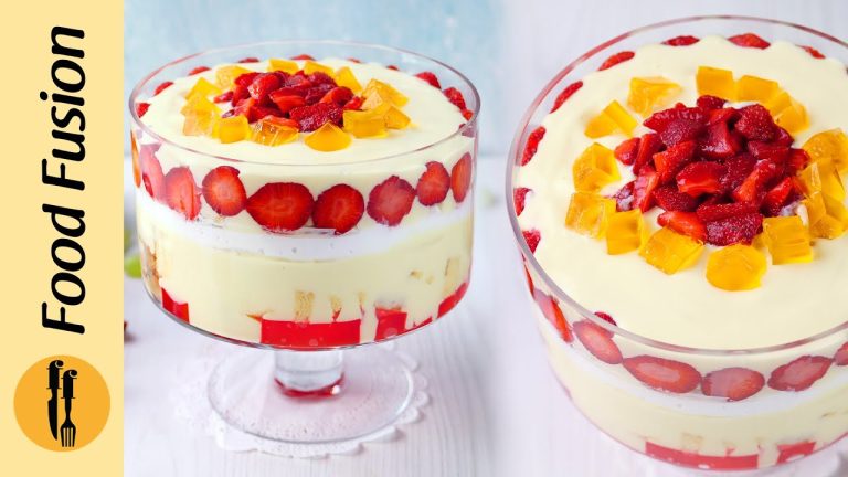 Eid Dessert Recipe – Strawberry & Fruit Custard Trifle by Food Fusion