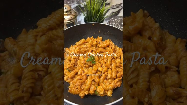 Creamy Chicken Pasta- modifiedversion of Gigi Hadid Pasta recipe #food #pasta #recipe #ytshorts