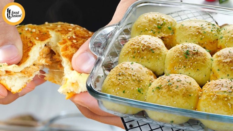 Chicken Cheese Stuffed Buns Recipe by Food Fusion
