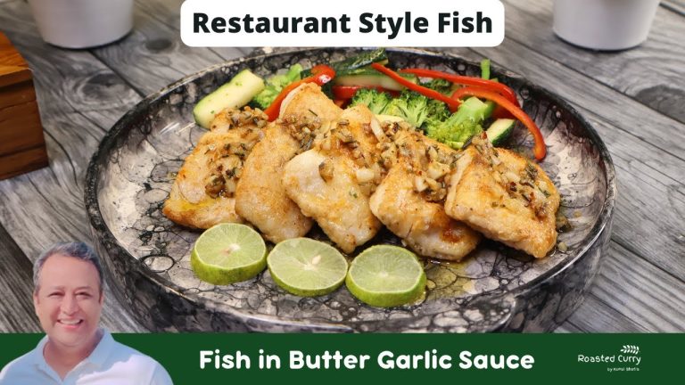 Pan Grilled Fish In Butter Garlic Sauce | Butter Garlic Fish Easy Recipe  | #roastedcurryindia