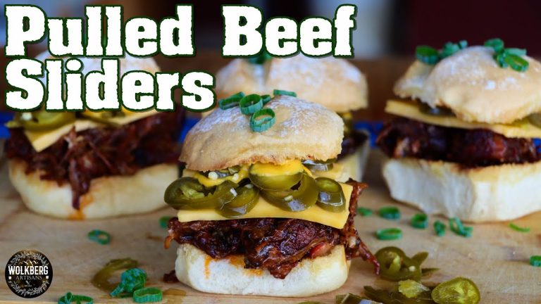 BBQ Pulled Beef & Pickled Jalapeño sliders | Smoked Beef Short Ribs Recipe | How to BBQ