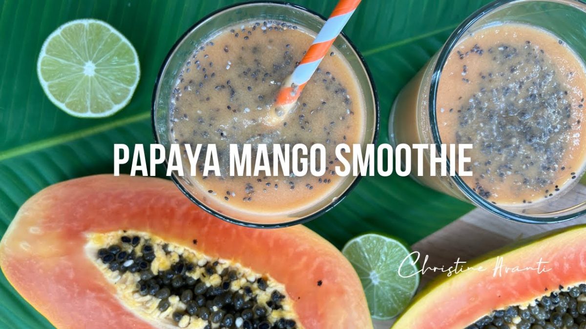 What I Drink to Help Digestion During Menopause | Papaya Mango Smoothie