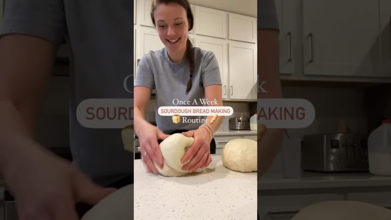 ONCE a week Sourdough Bread Making Process🙌🥖 #timesaver #sourdough #hacks #shorts #recipes