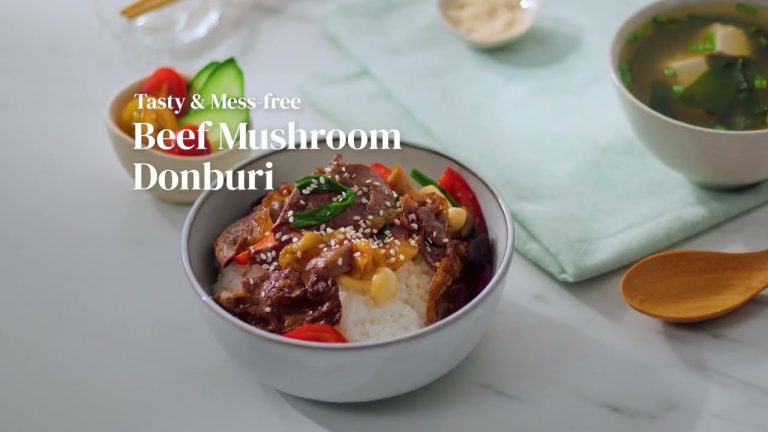 Tasty & Mess Free Beef Mushroom Donburi | Panasonic Cooking Recipe