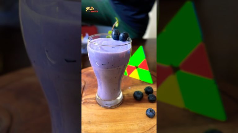 Mcdonald’s Creamy Shake at home  😋🫐 Blueberry Milkshake Recipe #shorts #short #milkshake #food