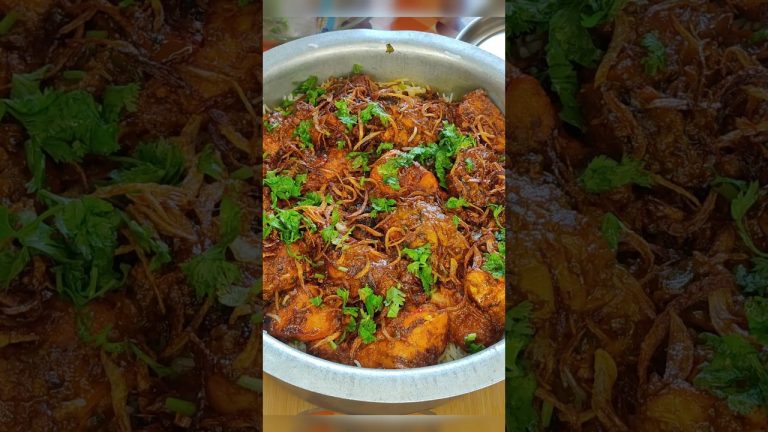 Chicken Tikka Biryani recipe Part-2|👆🏻 Watch full recipe video#shorts