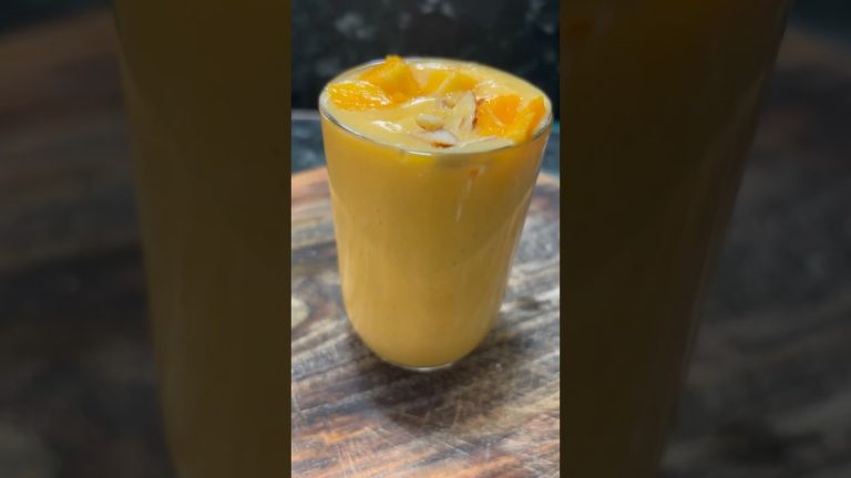 Mango Shake Simple and Delicious #youtubeshort #shortfeed #shorts #mangoshake #mangoshakelovers