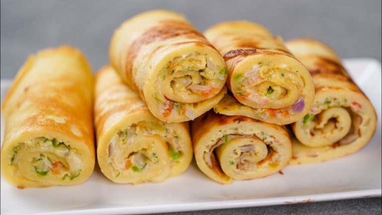 Egg Cheese Crepe Roll Recipe | Egg Roll Recipe | Crepe Egg Roti Recipe | Easy Snacks Recipe