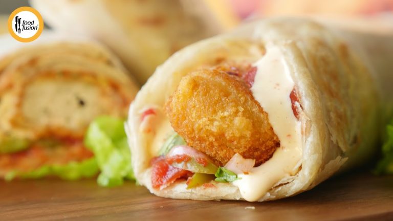 Chicken Nuggets Paratha Roll Recipe By Food Fusion (Ramzan Special)