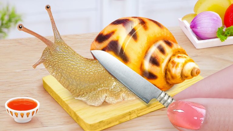 Cooking Delicious Miniature French Fried Escargot Snail Recipes 🐌 Seafood By Tina Mini Cooking