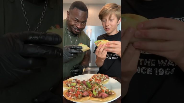 Steak Tacos😳 w/@ChefRush #shorts #steak #tacos #cooking #food  #recipe #trending #strong #fyp