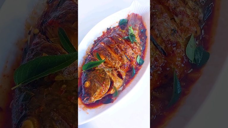 මේක නම් පට්ටම රසයි ආස හිතේවි Spicy baked fish recipe #viralshort #trending