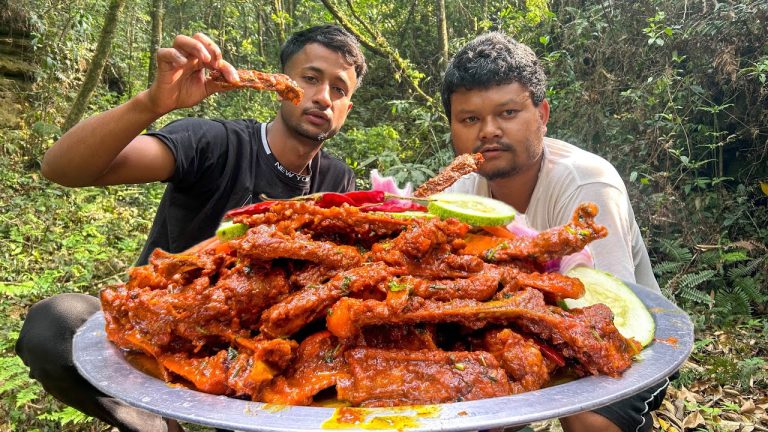 Spicy Pork Ribs Recipe | Pork Ribs Curry- Cooking in the Jungle – Village food