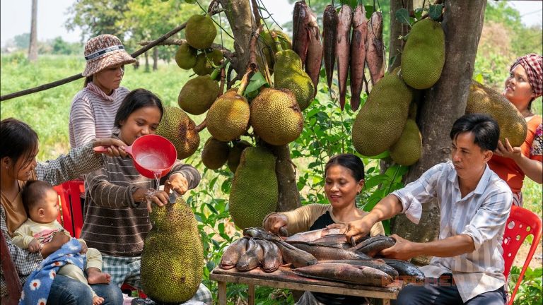 Cooking Fish With Vegetable Jack-Fruit Recipe – Delicious Traditional Meal – Kitchen Foods