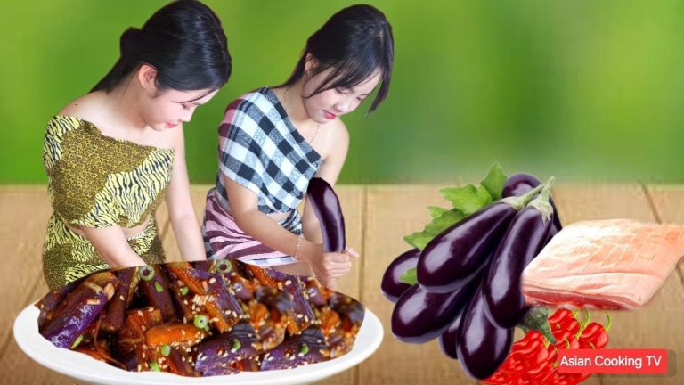 The Beautiful Fried Eggplant With Pork Recipe Delicious I  Asian Cooking TV