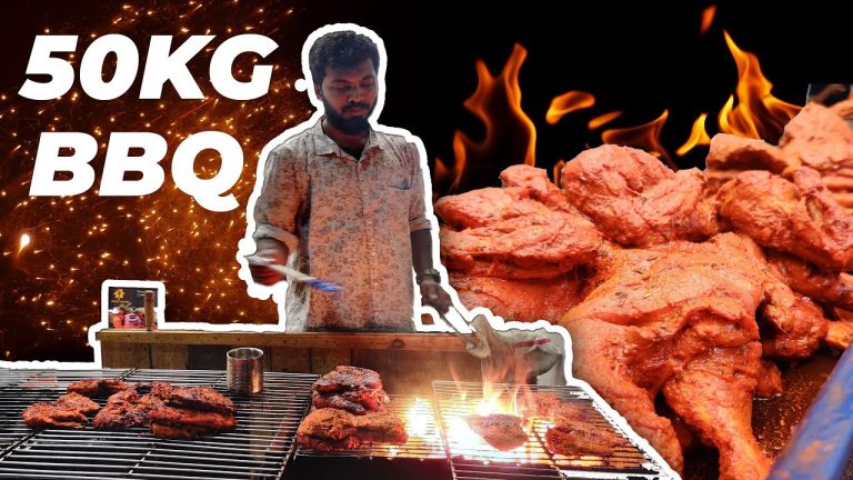 50 kg Arab style chicken barbeque preparation in Tamil | Barbeque Chicken | BBQ Chicken