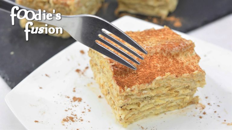 ৫ মিনিটে সবচেয়ে সহজ মিষ্টি ডেজার্ট – বিসকুট তিরামিসু -5 minute Dessert Recipe- Easy Biscuit Tiramisu